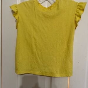 Cat & Jack Sunny Yellow Ruffle Sleeve Tee